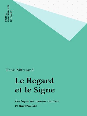 cover image of Le Regard et le Signe